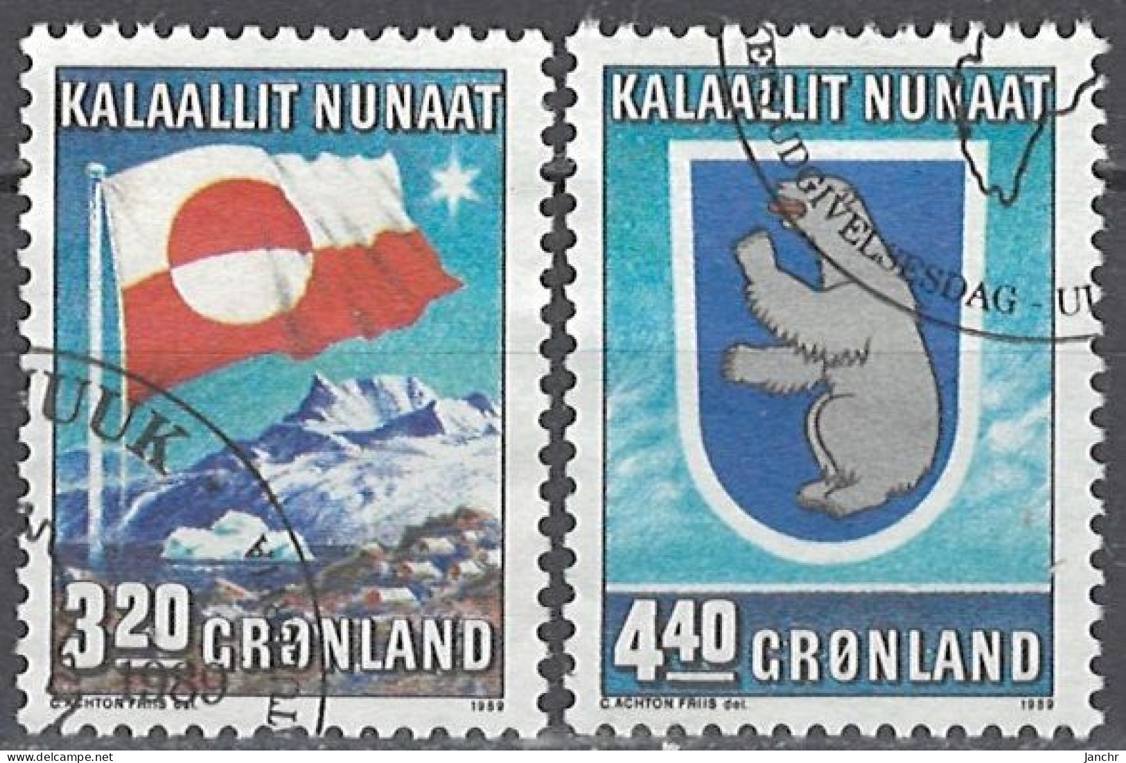Greenland Grönland 1989. Mi.Nr. 195-196, Used O - Oblitérés