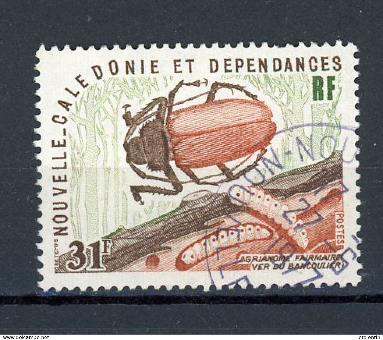 NOUVELLE CALÉDONIE : INSECTE N° Yvert 407 Obli. - Used Stamps
