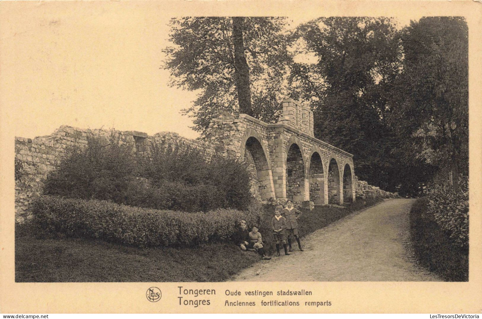 BELGIQUE - Tongres - Anciennes Fortifications Remparts - Enfants - Carte Postale Ancienne - Tongeren