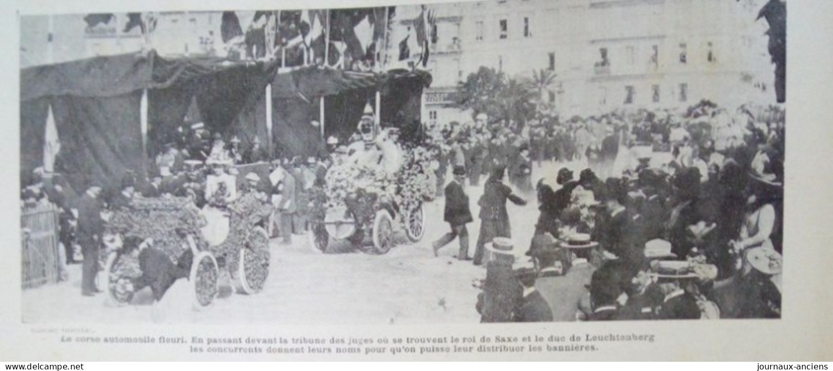 1900 LA SEMAINE AUTOMOBILE DE NICE - CORSO AUTOMOBILE - LA TURBIE - LA VIE AU GRAND AIR - Other & Unclassified