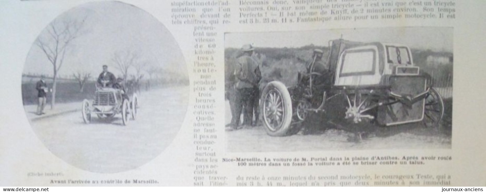 1900 LA SEMAINE AUTOMOBILE DE NICE - CORSO AUTOMOBILE - LA TURBIE - LA VIE AU GRAND AIR - Autres & Non Classés