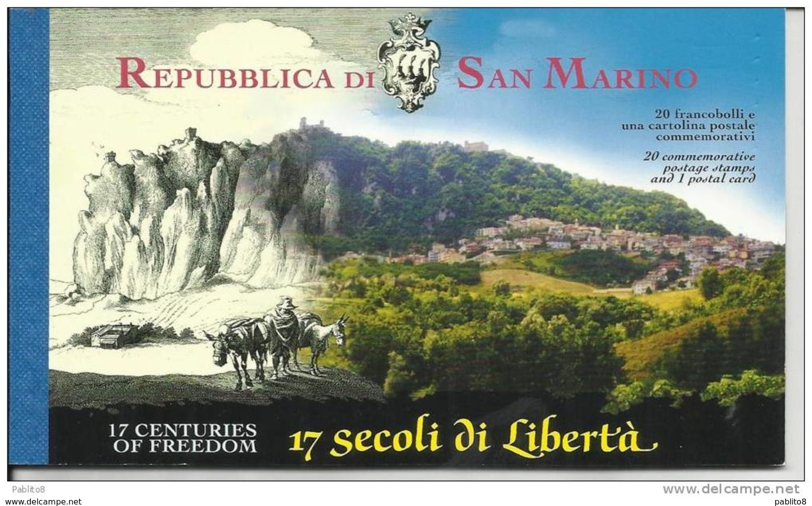 REPUBBLICA DI SAN MARINO 2000 LIBRETTO FONDAZIONE DELLA RSM 1700° ANNIVERSARIO BOOKLET FONDATION REPUBLIC UNUSED MNH - Libretti