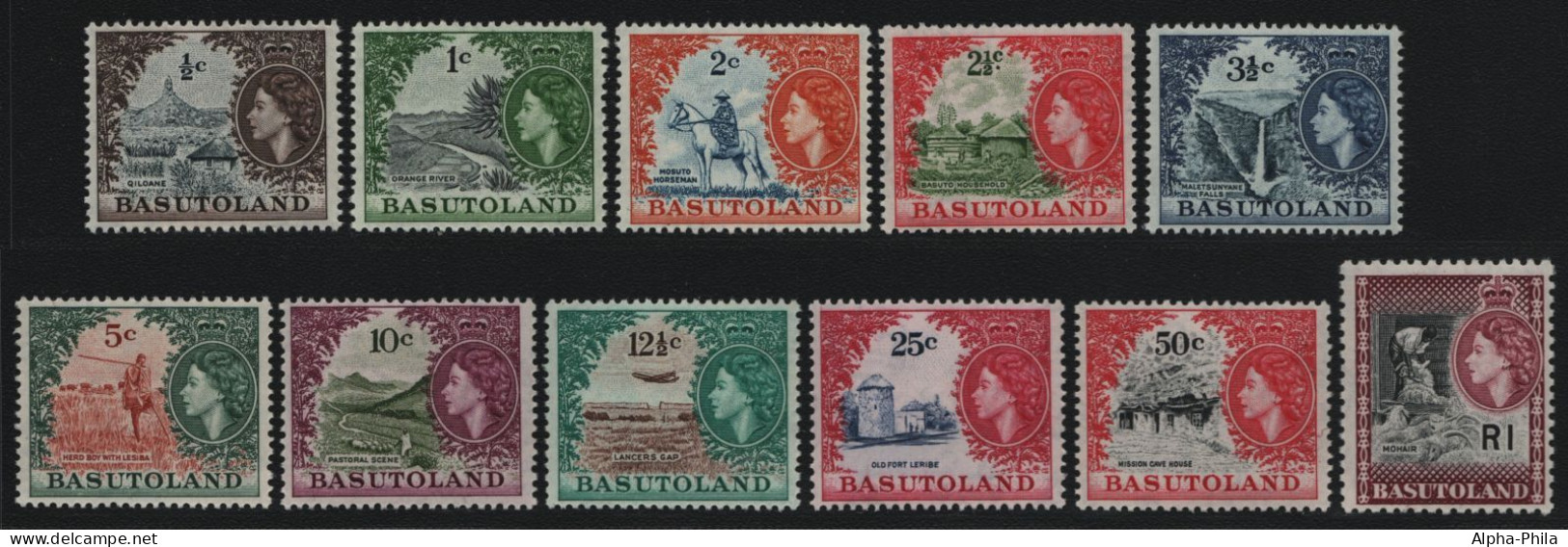 Basutoland 1961 - Mi-Nr. 72-82 ** - MNH - Queen Elizabeth II (II) - 1933-1964 Colonie Britannique