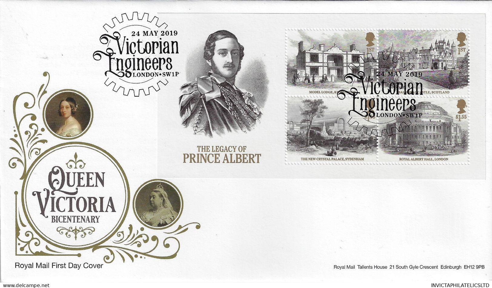 GB 2019 QUEEN VICTORIA MINI SHEET, ROYAL MAIL FDC WITH ATTRACTIVE LONDON SW1P PMK - 2011-2020 Dezimalausgaben