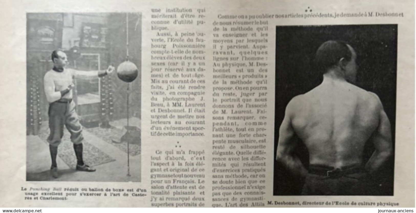 1900 ÉCOLE DE CULTURE PHYSIQUE À PARIS 48 Faubourg POISSONNIERE - LA VIE AU GRAND AIR - Artes Marciales