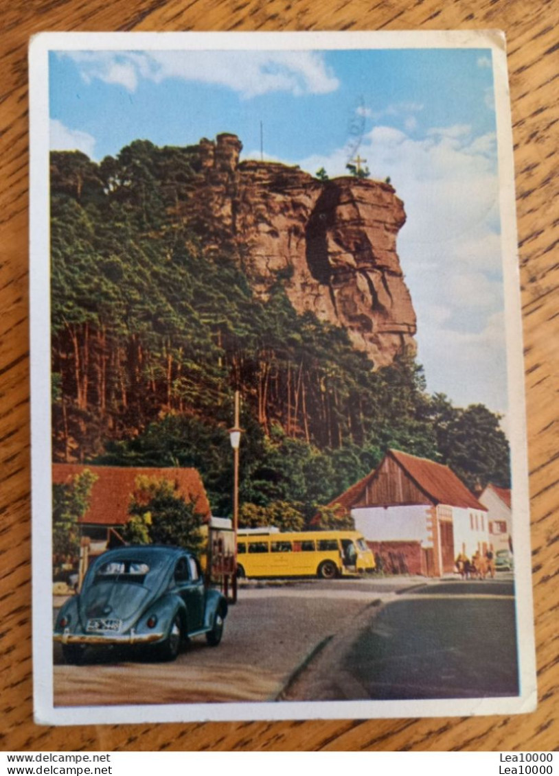 Dahn Rheinpfalz, Der Jungfernsprung (the Maidens Jump) - Auto, Voiture, Bus, Autobus, CPSM GF - Dahn