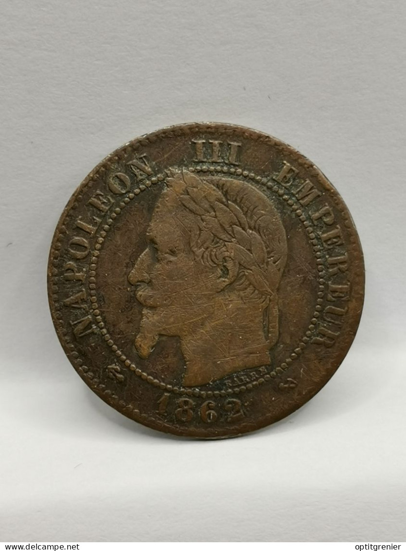 2 CENTIMES NAPOLEON III 1862 K BORDEAUX TETE LAUREE / FRANCE - 2 Centimes