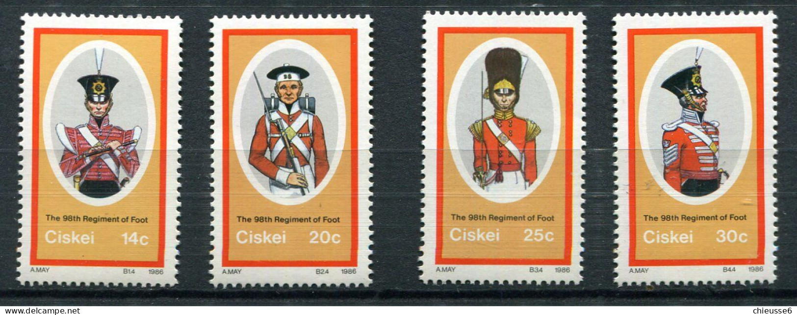 Ciskei ** N° 98 à 101 - Uniformes Militaires - Ciskei