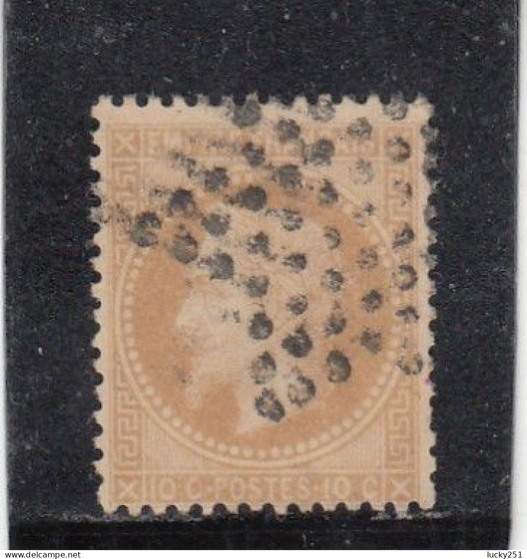 France - Année 1863-70 - N°YT 28B 10c Bistre - Oblitération Etoile - 1863-1870 Napoléon III Lauré