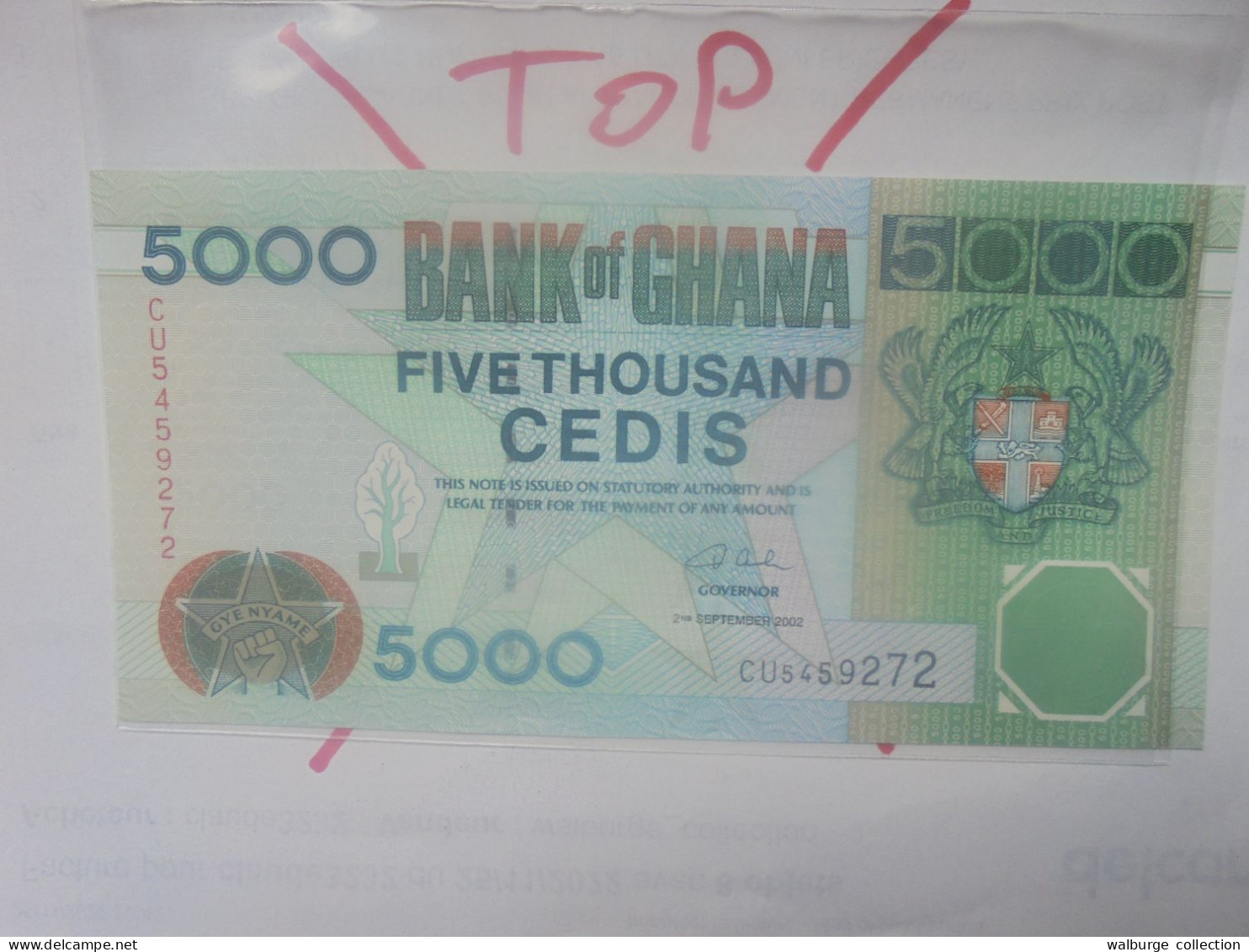 GHANA 5000 CEDIS 2002 Neuf (B.31) - Ghana