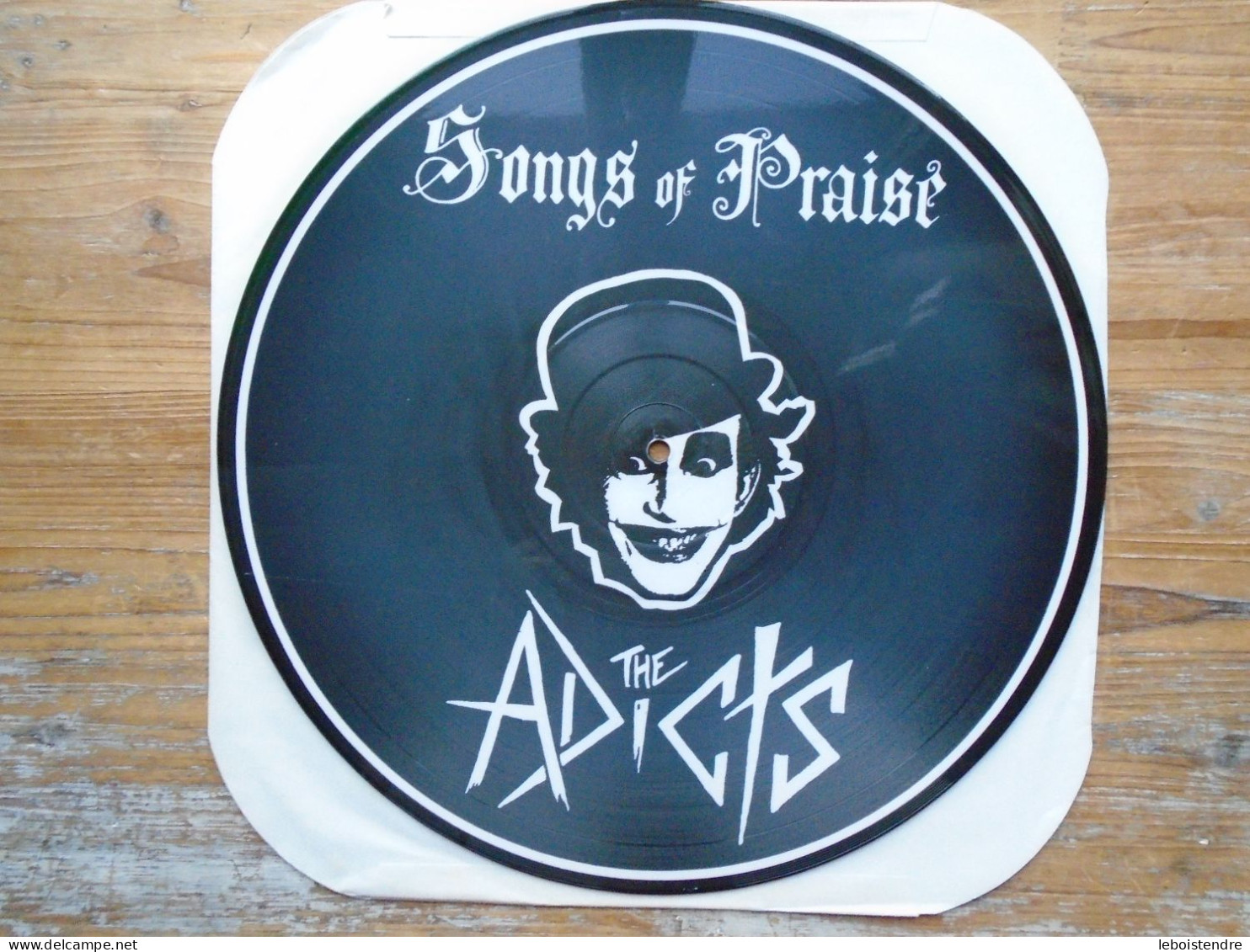 RARE 33 T LP PICTURE DISC THE ADICTS SONGS OF PRAISE THE ALBUM FALL LP 006P FALLOUT RECORDS 1981 PUNK ROCK NO PAYPAL !!! - Punk