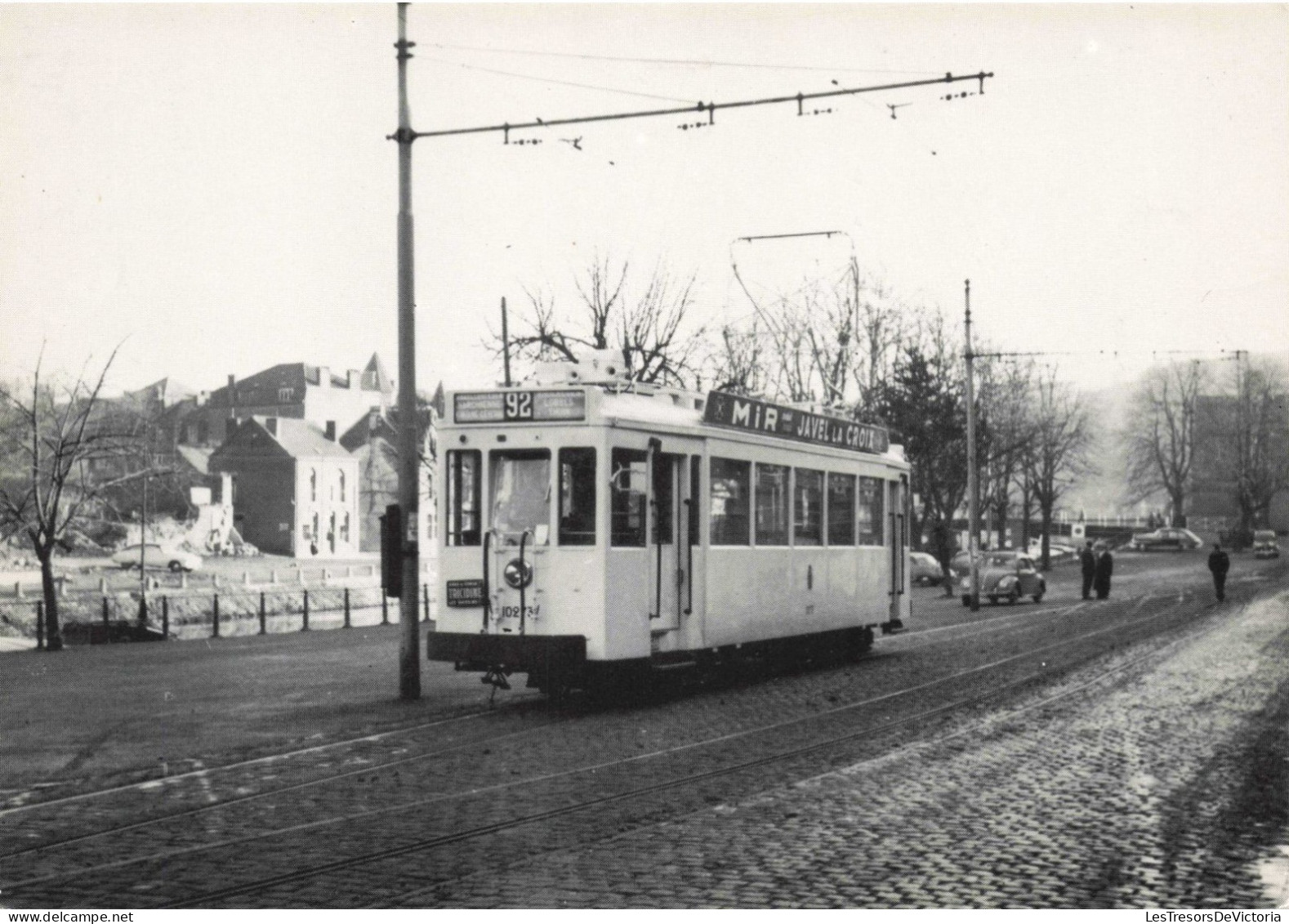 TRANSPORT - SNCV Thuin Ville Basse Le 21-01-1956 - Carte Postale Ancienne - Tram