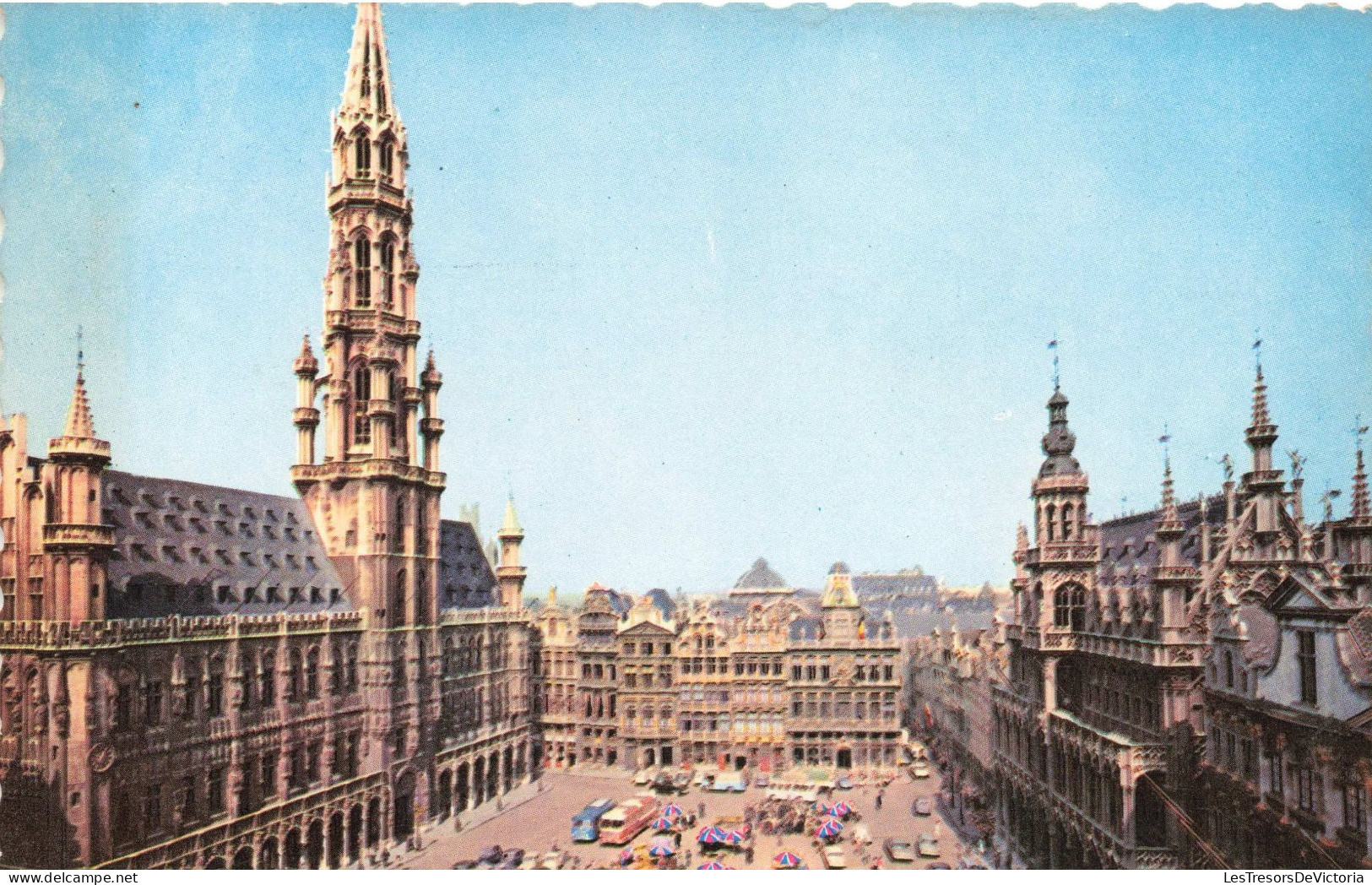 BELGIQUE - Bruxelles - La Grand'Place - Colorisé - Animé - Carte Postale Ancienne - Piazze