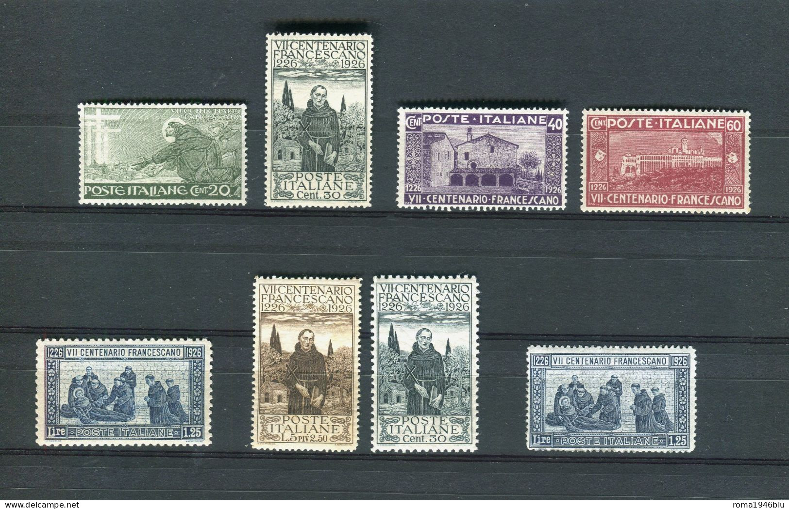 REGNO 1926 S. FRANCESCO  SERIE CPL. 8 VALORI ** MNH - Ungebraucht