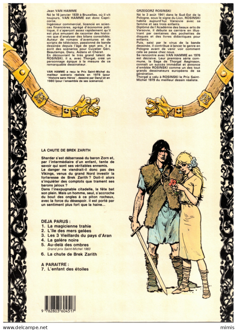 THORGAL "La Chute De Brek Zarith"  N° 6    E.O. 6/1984 - Thorgal