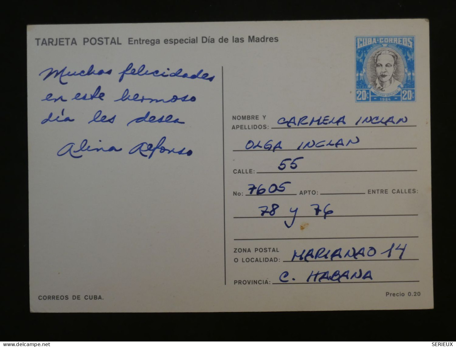 DD11 CUBA  BELLE CARTE ENTIER  1969   DIAS DE MADRES +AFF. PLAISANT+  + - Brieven En Documenten