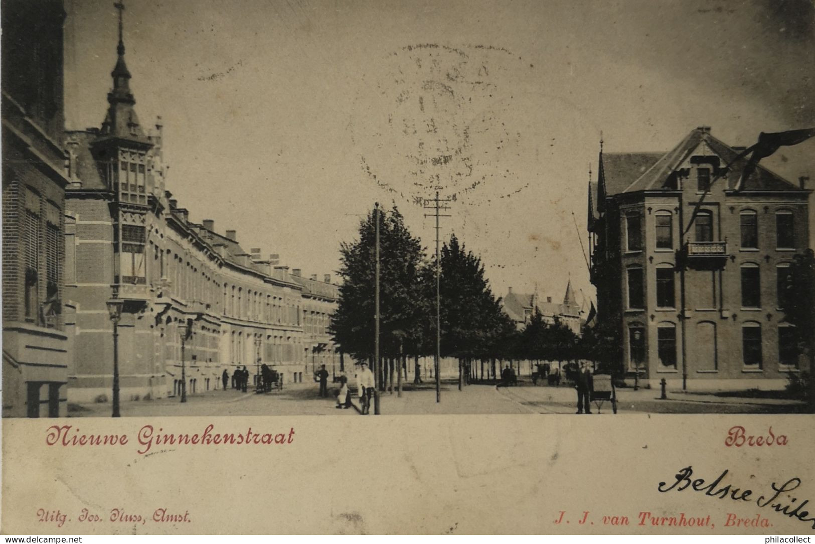 Breda (N - Br.) Nieuwe Ginnekenstraat (niet Standaard Zicht) 1903 Vlek Rechts? - Breda