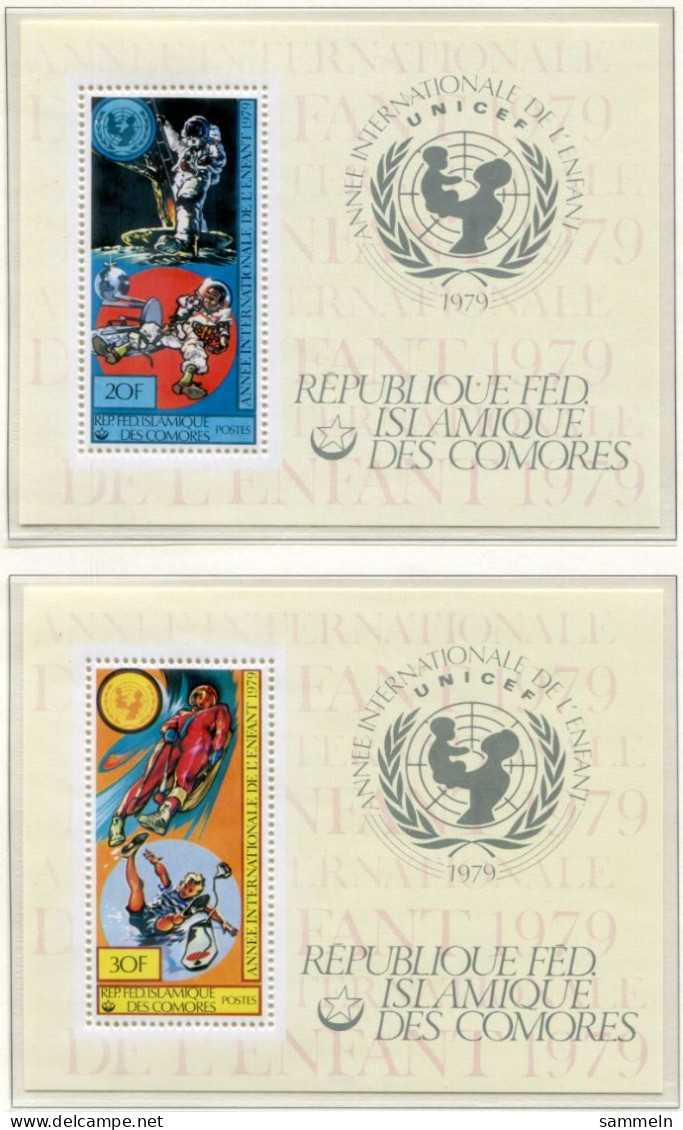 KOMOREN 553 - 558, Block 217+218-223 A  B Mnh Jahr Des Kindes Year Of The Child  - COMOROS, COMORES - Comores (1975-...)