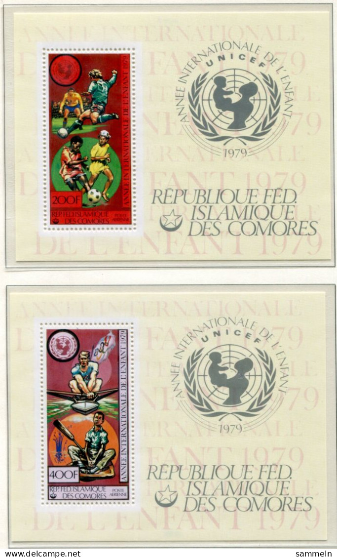 KOMOREN 553 - 558, Block 217+218-223 A  B Mnh Jahr Des Kindes Year Of The Child  - COMOROS, COMORES - Comores (1975-...)