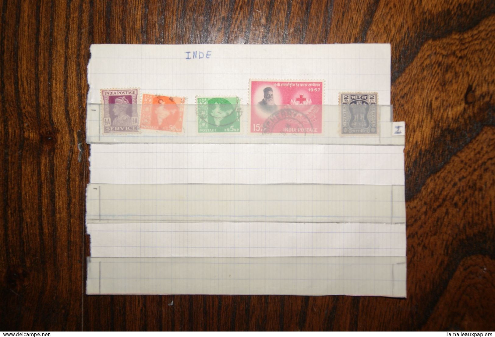 Lot De 5 Timbres (années 50) - Used Stamps