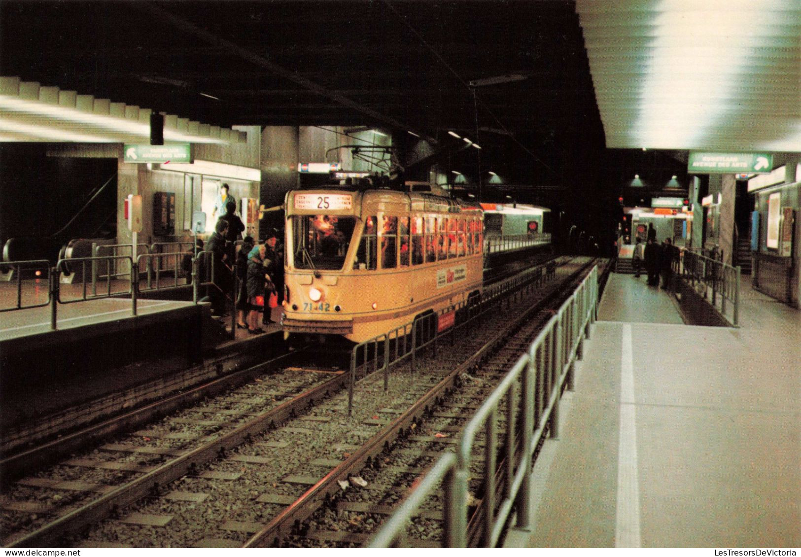 BELGIQUE - Bruxelles - Métro - Colorisé - Carte Postale - Transport Urbain Souterrain