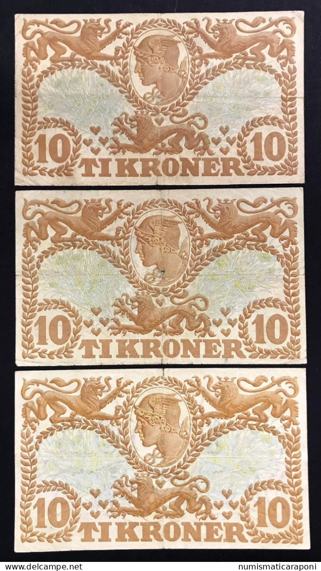 Danimarca Danmarks  DENMARK 10 KRONER 1941 + 1942 + 1943  LOTTO 4823 - Dänemark