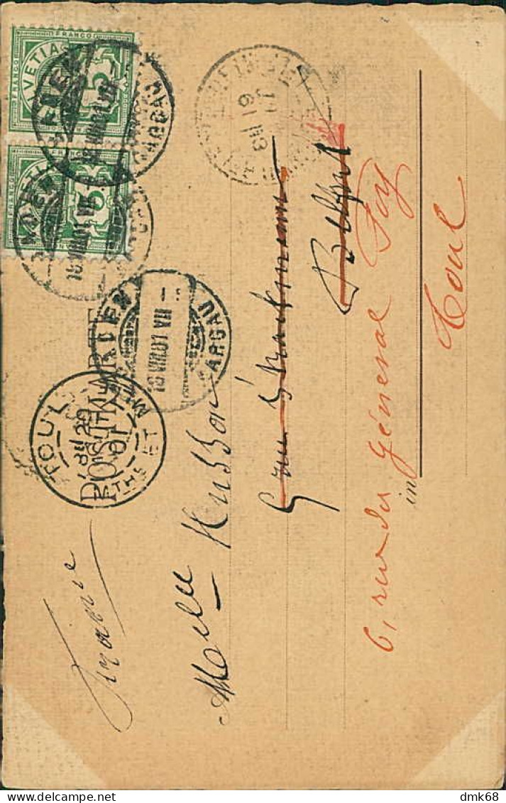 SWITZERLAND - AARAU - HALDENTHOR - MAILED 1901 (16699) - Aarau