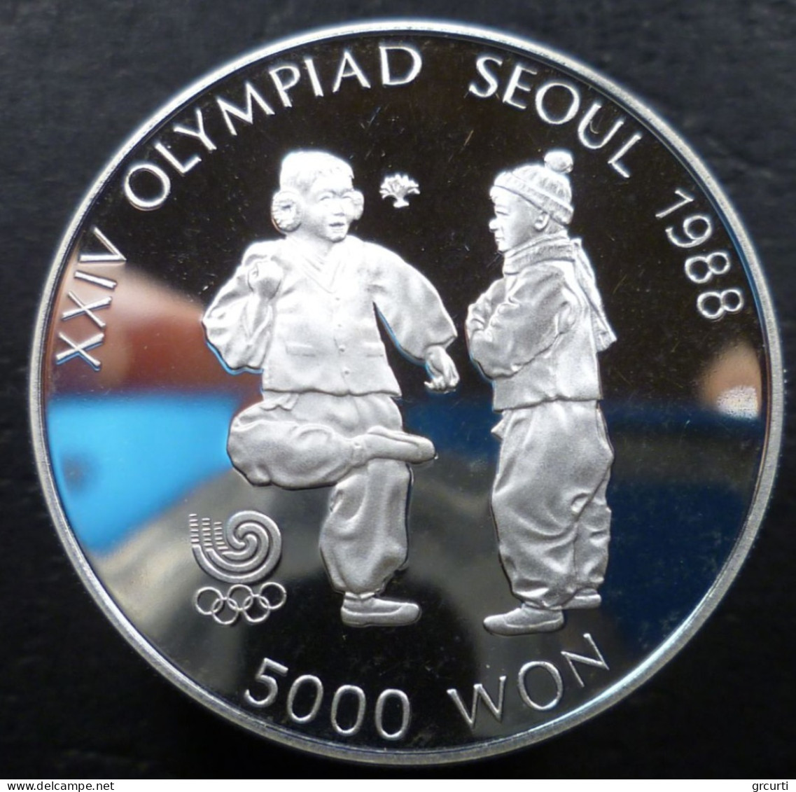 Corea Del Sud - 5.000 Won 1987 - Olimpiadi -Jegichagi - KM# 61 - Korea (Zuid)