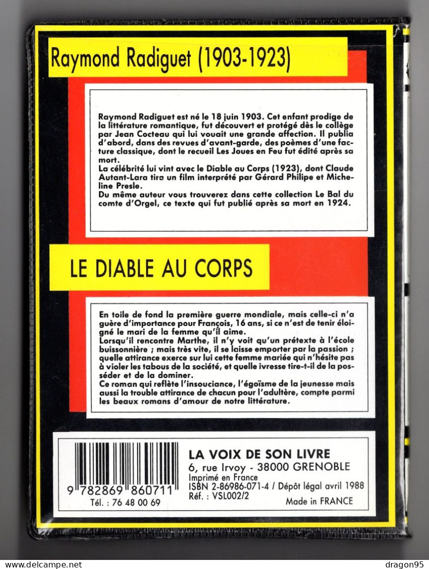 Coffret Le Diable Au Corps - Raymond Radiguet - Livre Audio - Autres Livres Parlés