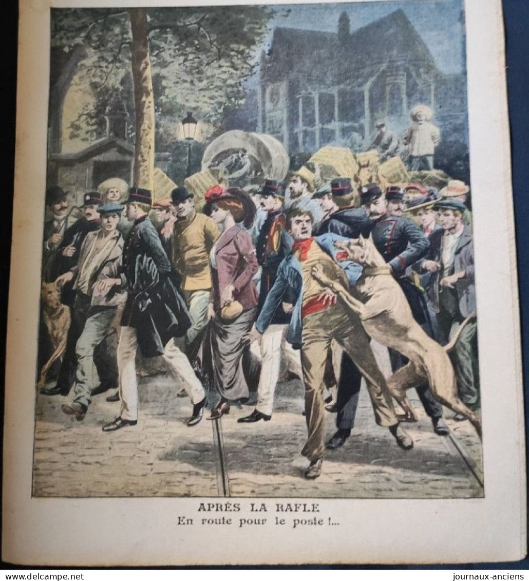 1909 RAFLE AU CABARET DE L'ANGÉLUS QUARTIER DES HALLES - EN ROUTE POUR LE POSTE - LE PETIT JOURNAL - Le Petit Parisien