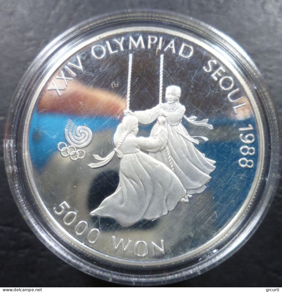 Corea Del Sud - 5.000 Won 1987 - Olimpiadi - Altalena - KM# 67 - Coreal Del Sur