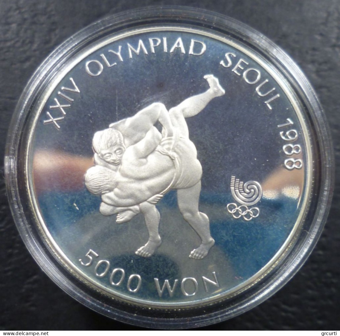 Corea Del Sud - 5.000 Won 1988 - Olimpiadi - Lotta - KM# 70 - Korea, South