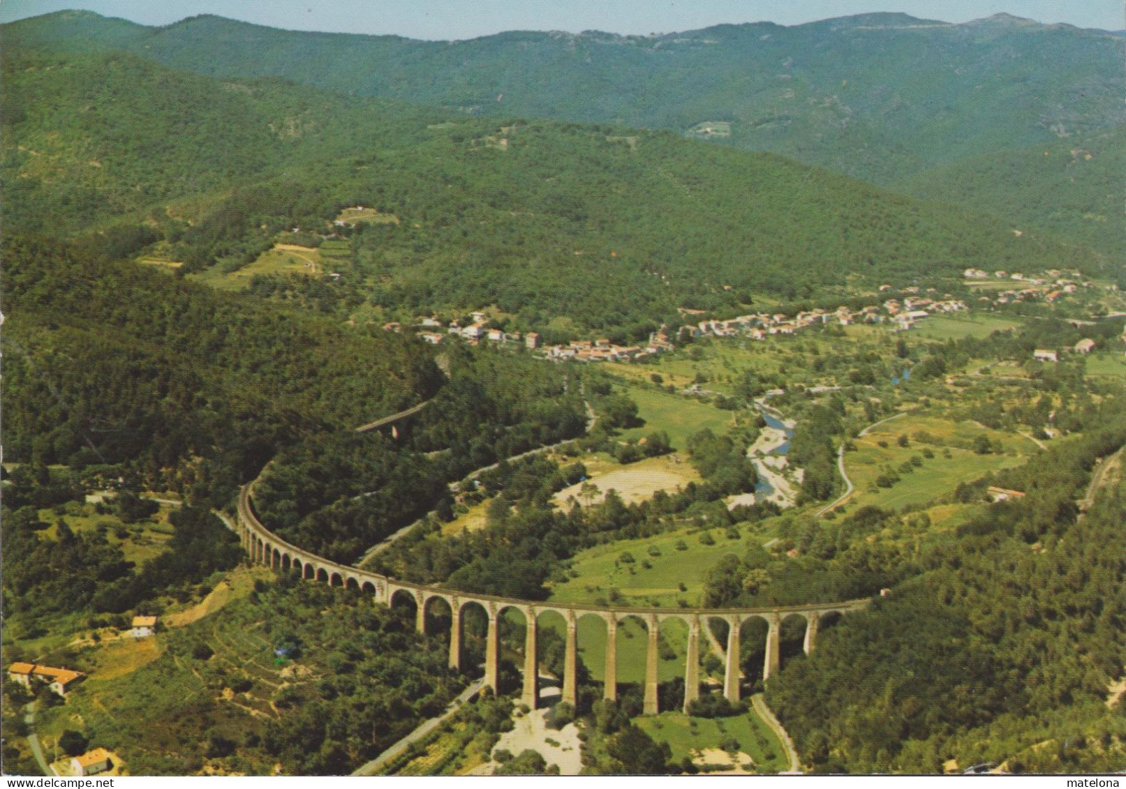 30 - GARD CHAMBORIGAUD VUE PAR AVION SUR LE VIADUC COURBE DE LA S. N. C. F. ... - Chamborigaud