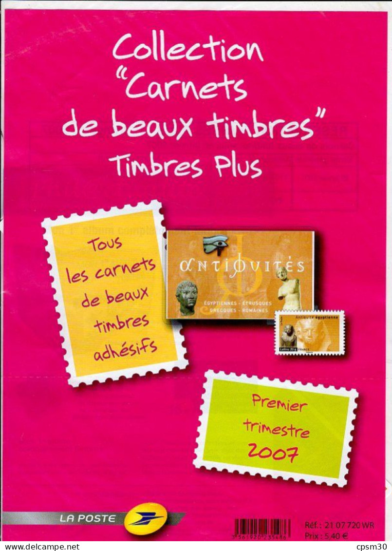 Timbres - Deux Pochettes "Timbres De France" Premier Trimestre 2007, Valeur 5.40 + 22.65 - 2000-2009