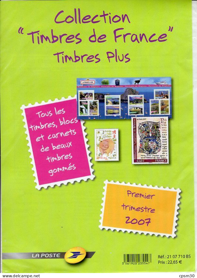 Timbres - Deux Pochettes "Timbres De France" Premier Trimestre 2007, Valeur 5.40 + 22.65 - 2000-2009