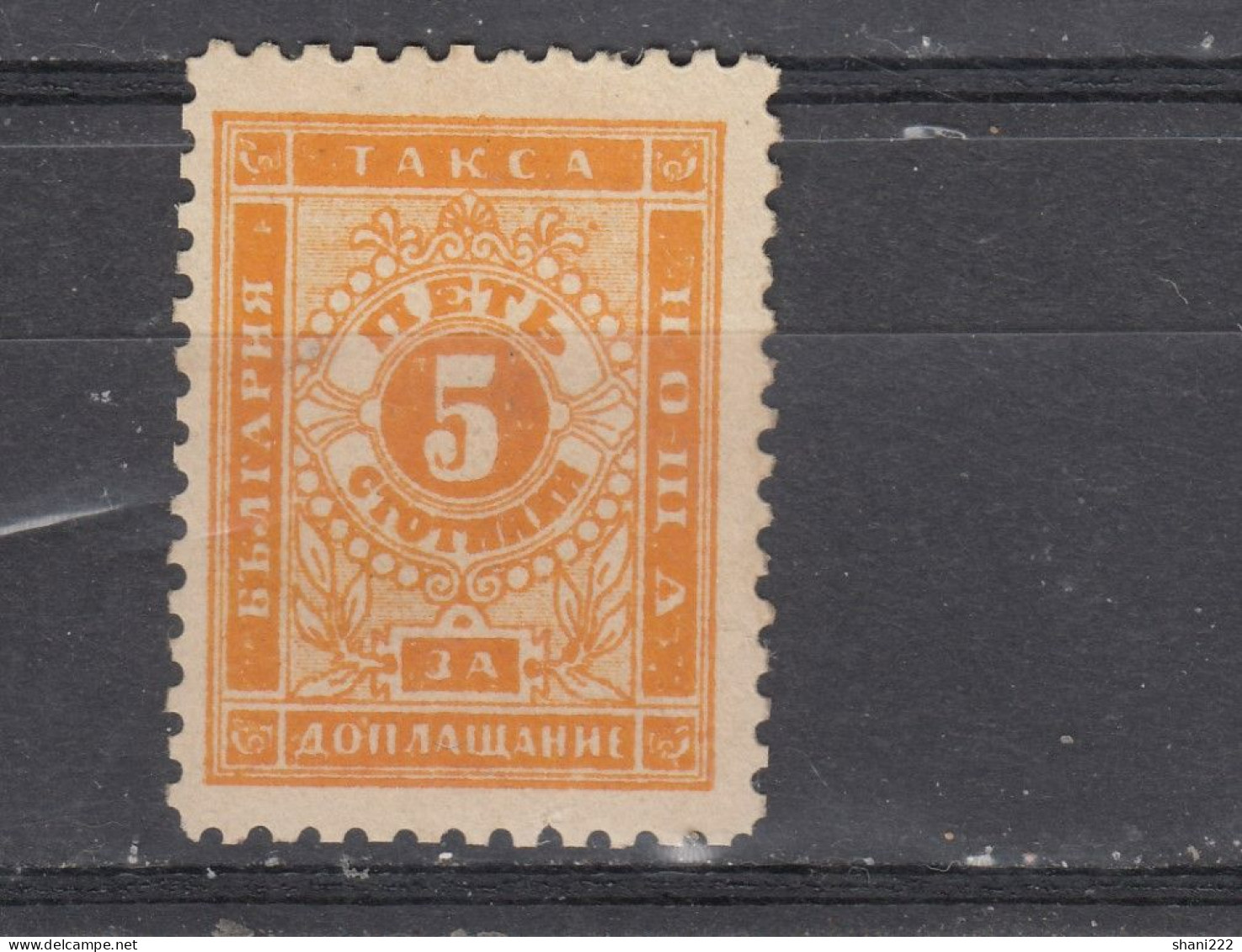 Bulgaria 1896 5c Due MH (5-182) - Portomarken