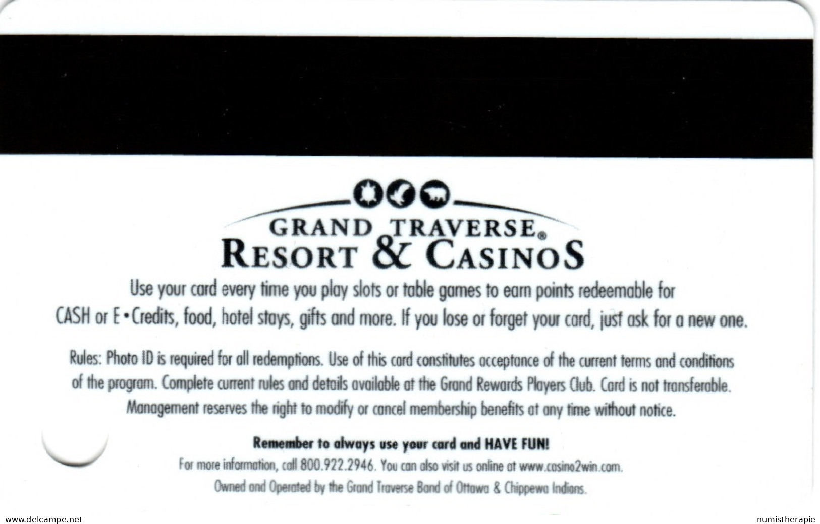 Grand Traverse Resort & Casino S Williamsburg MI - Casino Cards