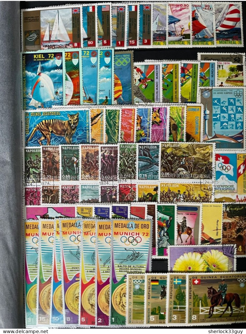 GUINEE EQUATORIALE  Lot de plus de 960 timbres