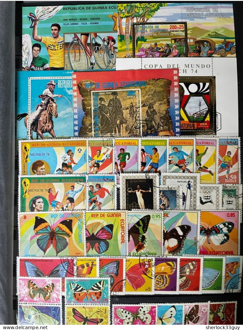 GUINEE EQUATORIALE  Lot de plus de 960 timbres