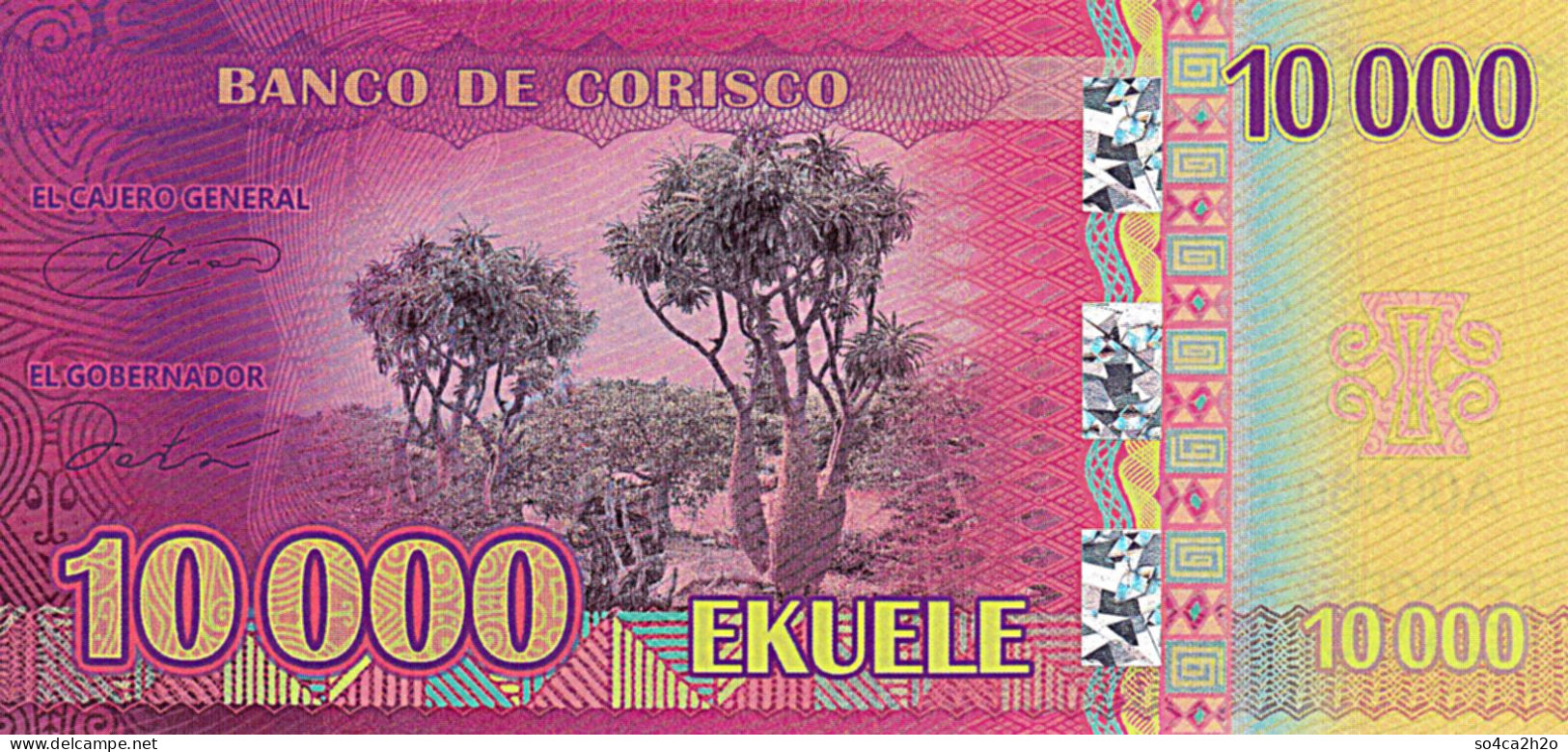 Banco De Corisco Spécimen Polymer 10000 EKUELE 2013 Porc épic UNC - Equatorial Guinea