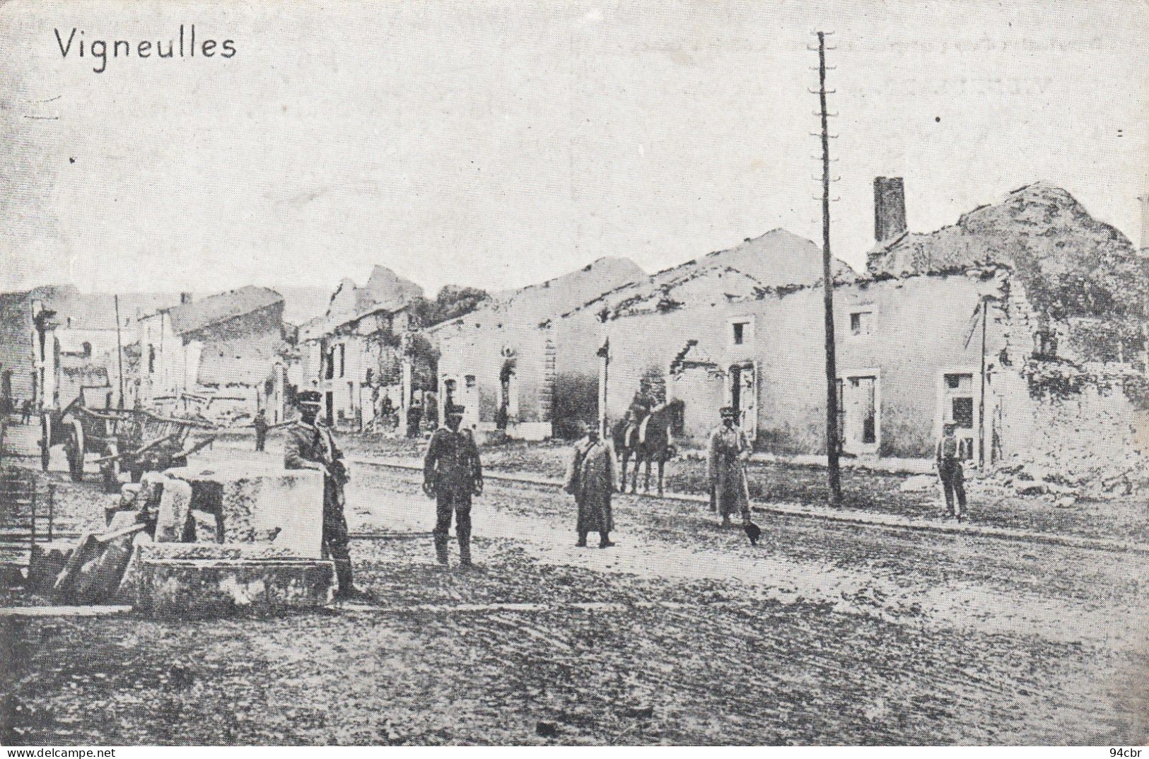 CPA (55)   VIGNEULLES  Soldats Allemands La Grande Rue - Vigneulles Les Hattonchatel