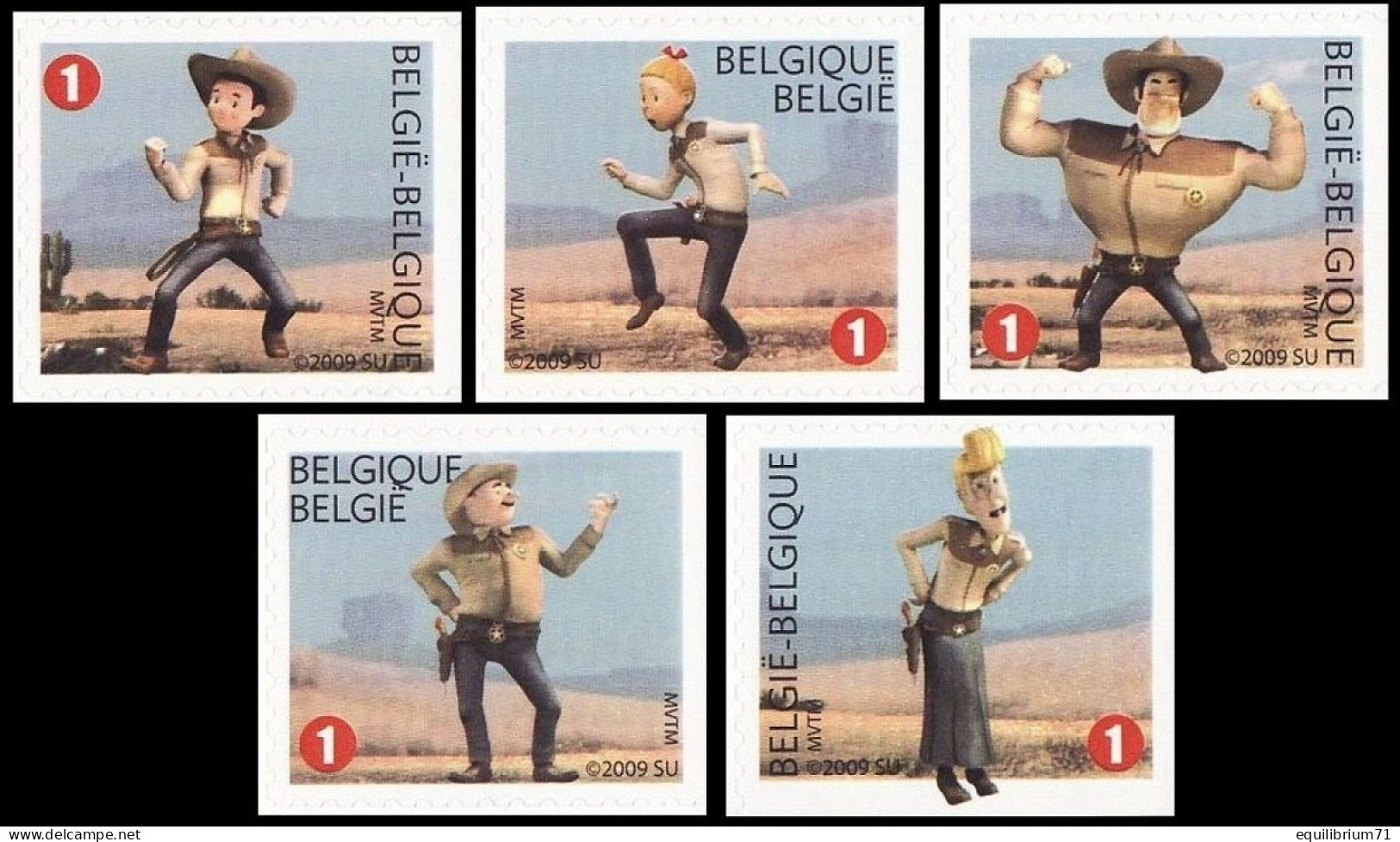 3888a/3892a**(B101/C101) - Bob Et Bobette / Suske En Wiske - BELGIQUE / BELGIË / BELGIEN - ND Droite / OG Rechts - Philabédés (fumetti)