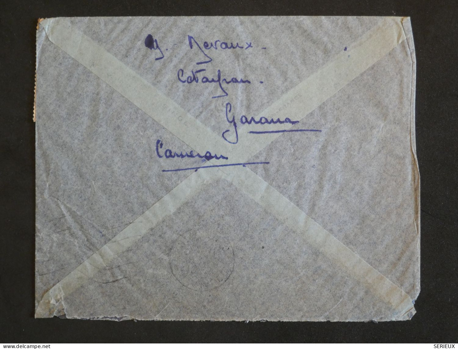 DD11 CAMEROUN BELLE  LETTRE RR 1936 PETIT BUREAU GARANA  A PARIS FRANCE +BANDE DE 3F +++  + - Covers & Documents