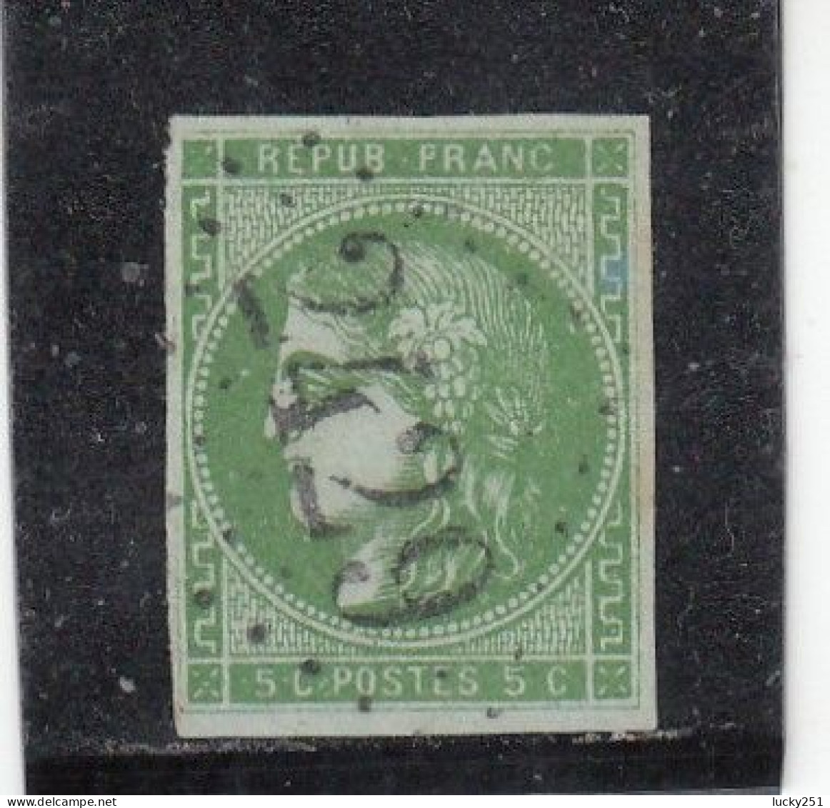 France - Année 1870 - N°YT 42B - Type Cérès  - ND - Oblitération Losange GC - 1870 Ausgabe Bordeaux