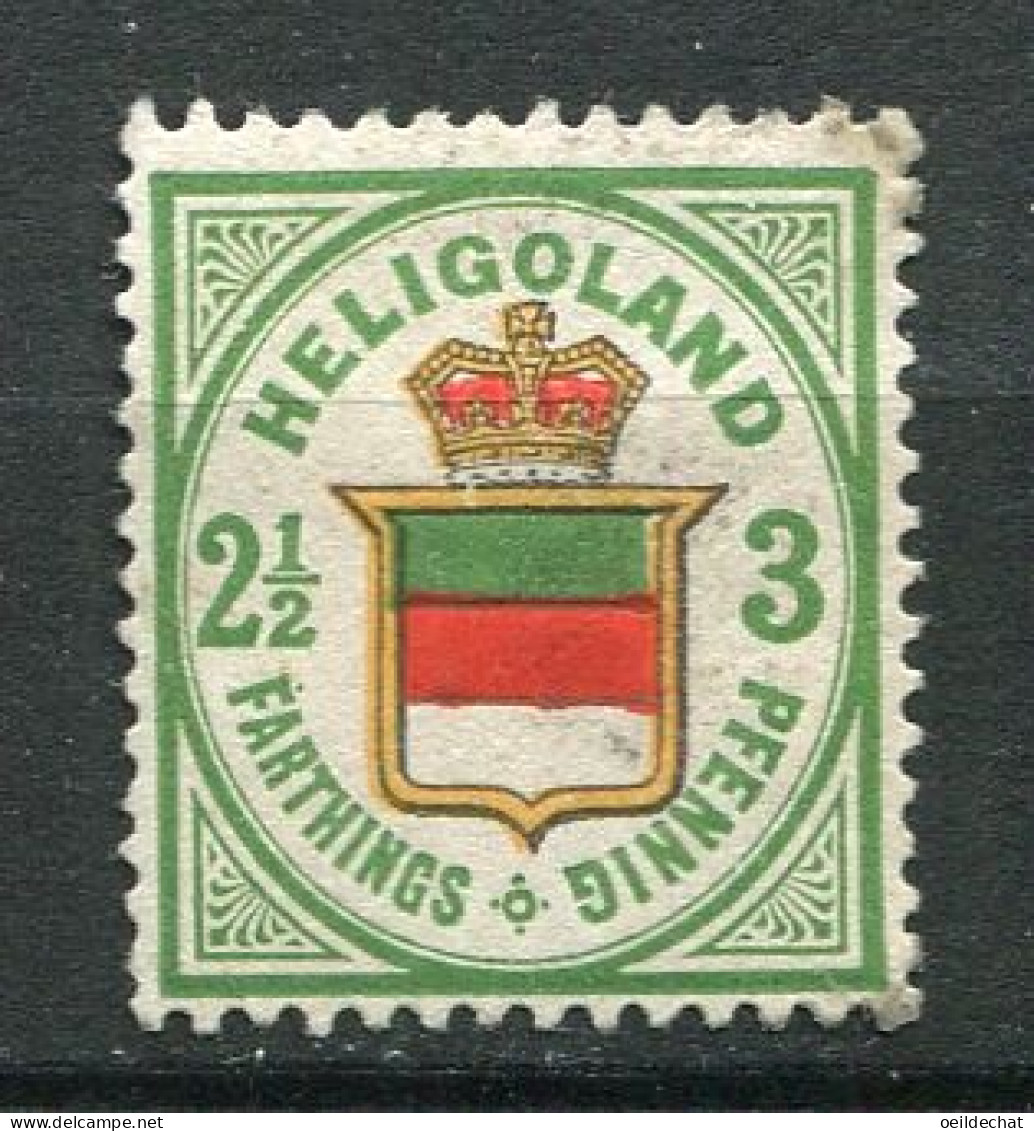 25727 Héligoland N°16(*) 3pf. Vert, Jaune Et Rose  1876  B/TB - Heligoland (1867-1890)