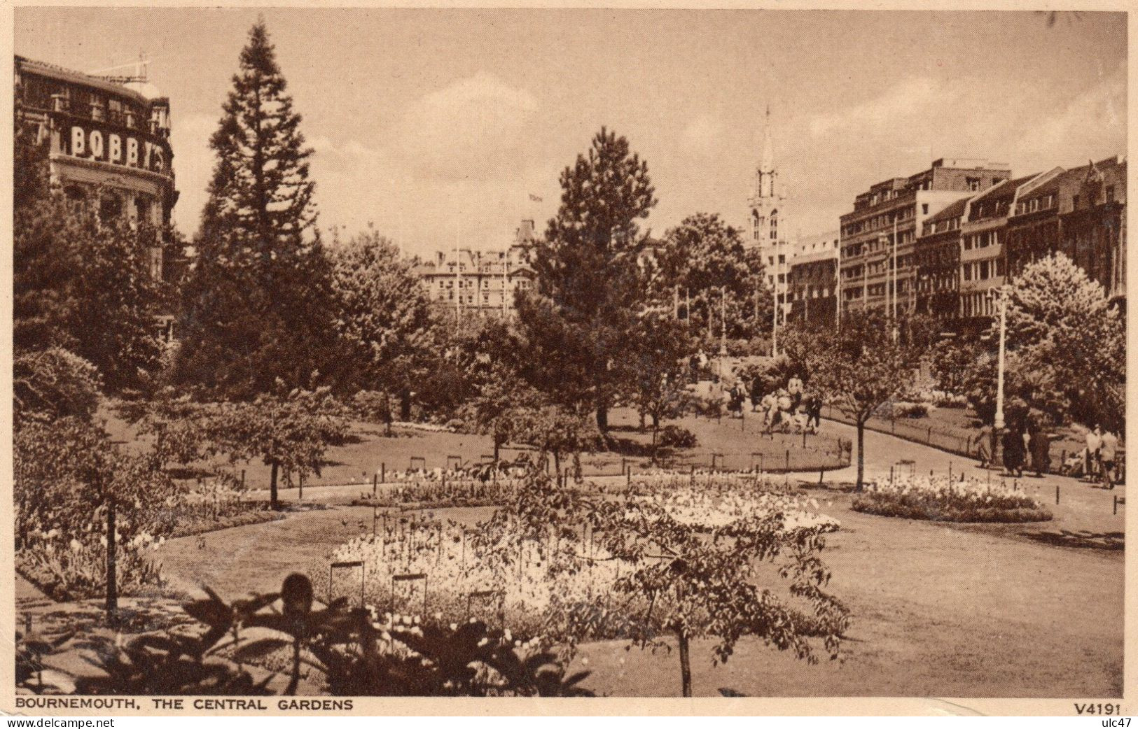 - BOURNEMOUTH. THE CENTRAL GARDENS - Scan Verso - - Bournemouth (bis 1972)