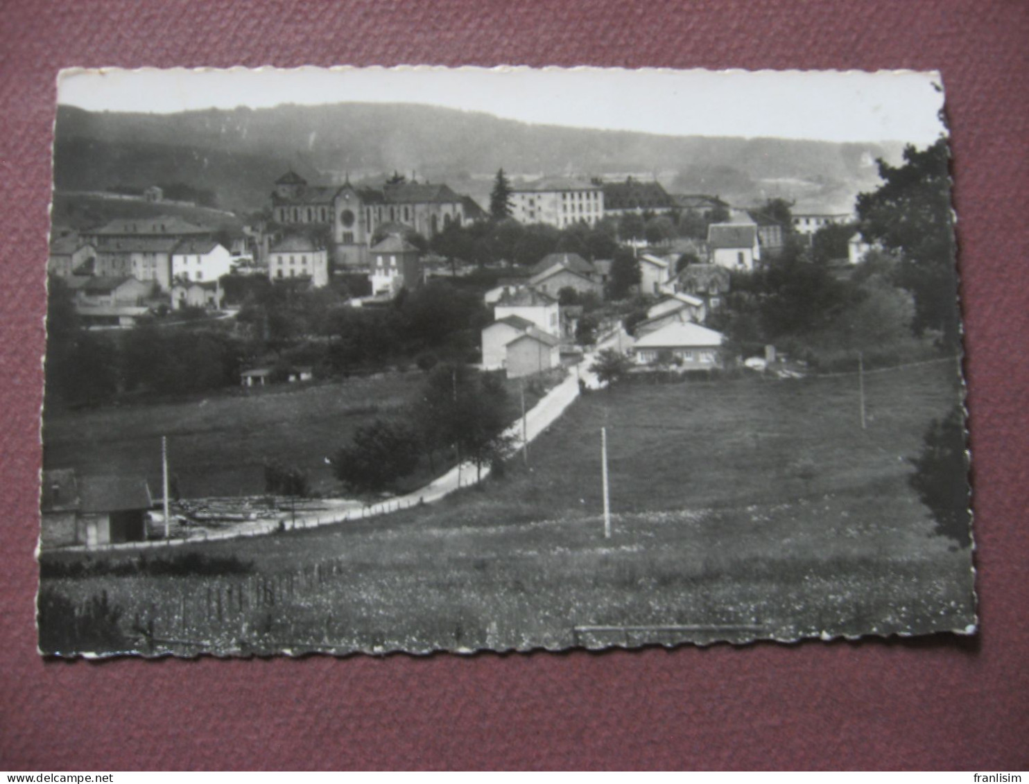 CPA PHOTO 42 BELMONT DE LA LOIRE Vue Générale RARE PLAN ? - Belmont De La Loire