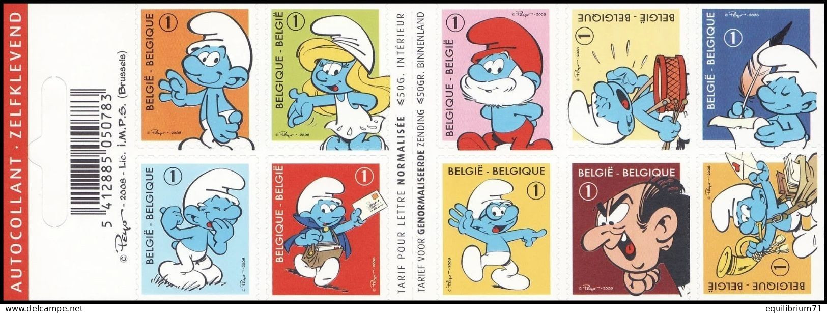 B95/C95**(3814/3823) - Schtroumpfs / De Smurfen / Die Schlümpfe / The Smurfs - Carnet / Boekje - BELGIQUE / BELGIË - Philabédés (comics)