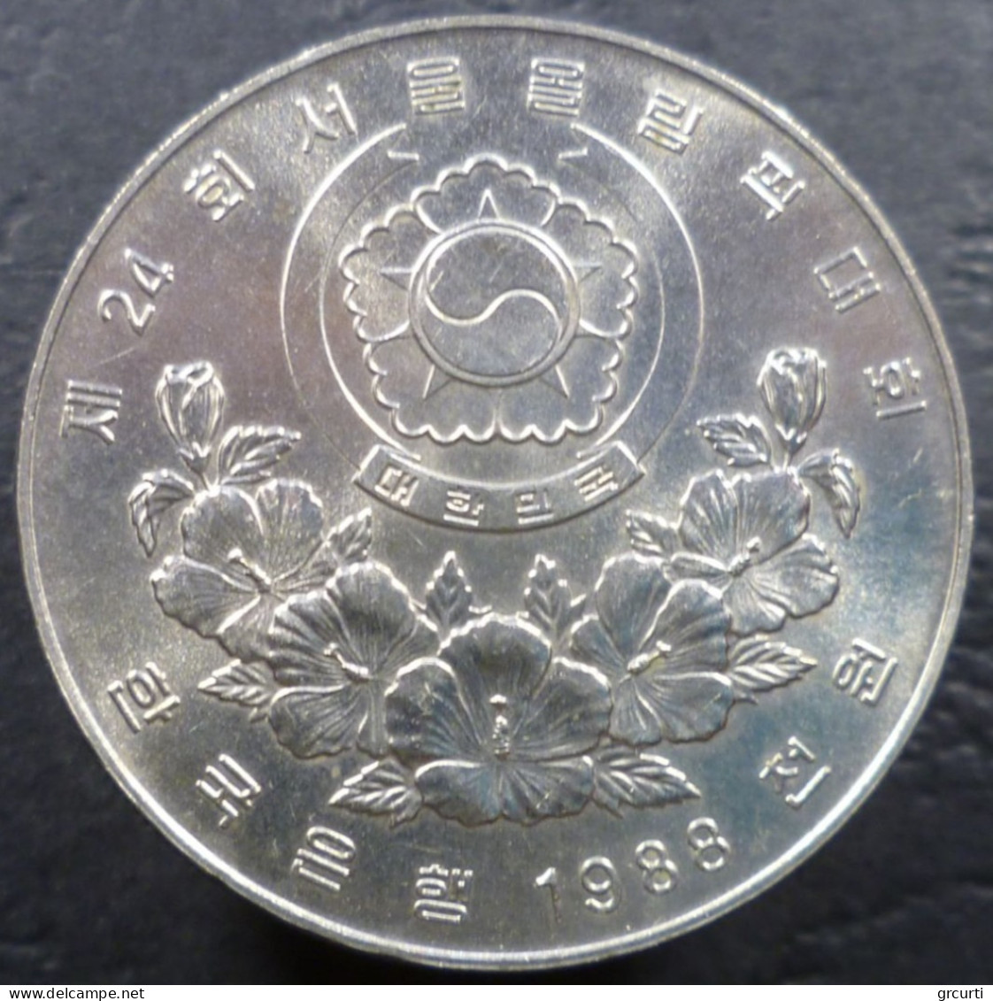 Corea Del Sud - 1.000 Won 1988 - Olimpiadi - Ping-pong - KM# 49 - Korea (Süd-)