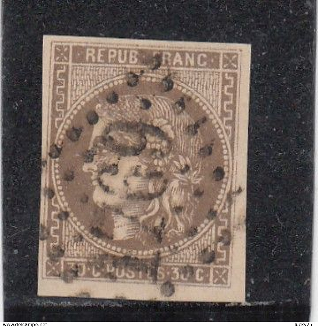 France - Année 1870 - N°YT 47 - Type Cérès  - ND - Oblitération Losange GC - 1870 Bordeaux Printing